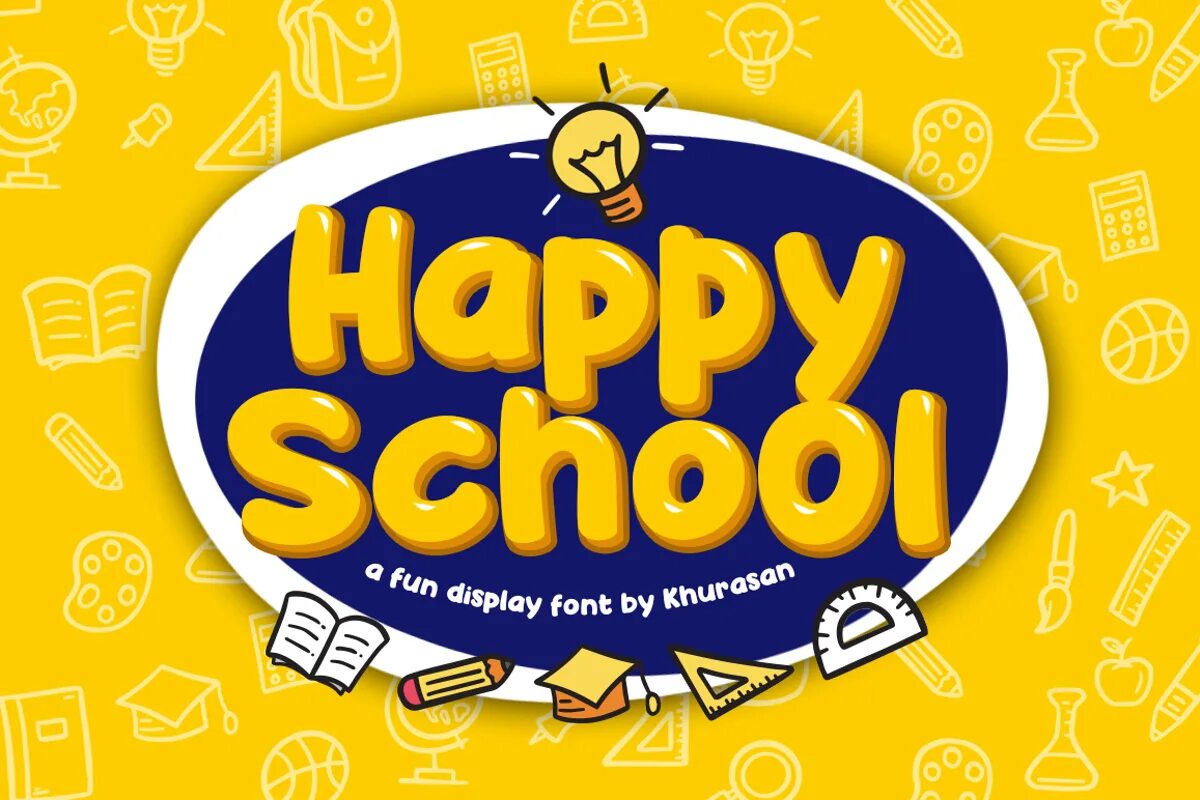 Хэппи скул. School font. Font for Happy. School font PNG.