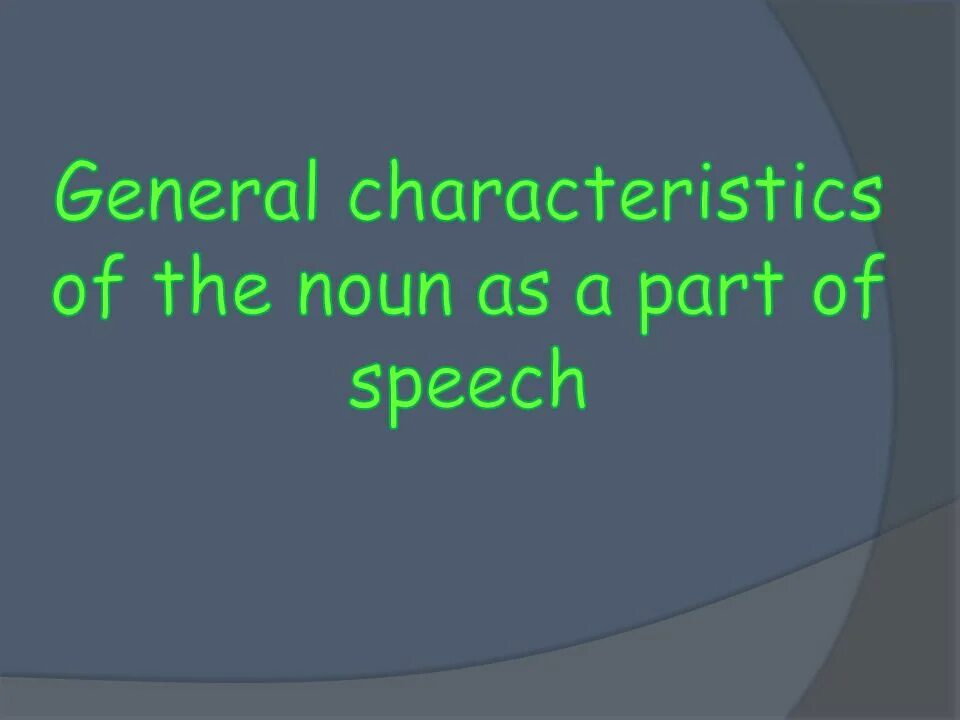 To be characteristic of