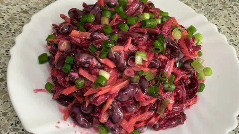 Салат свекла фасоль и огурцы