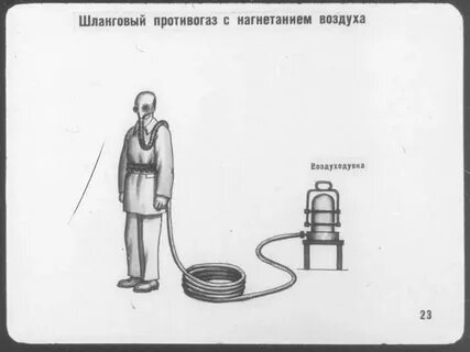 Длина шлангового противогаза