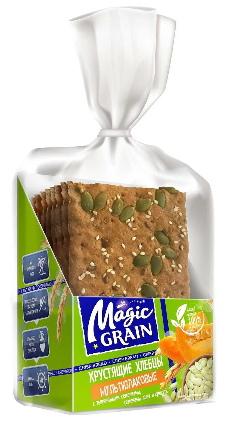 Magic grain. Хлебцы ржаные Magic Grain с семенами льна, кунжута и подсолнечника 160 г. Хлебцы Magic Grain ржаные 160. Маейджик Грейен хлебцв. Хлебцы мультизлаковые Magic Grain.