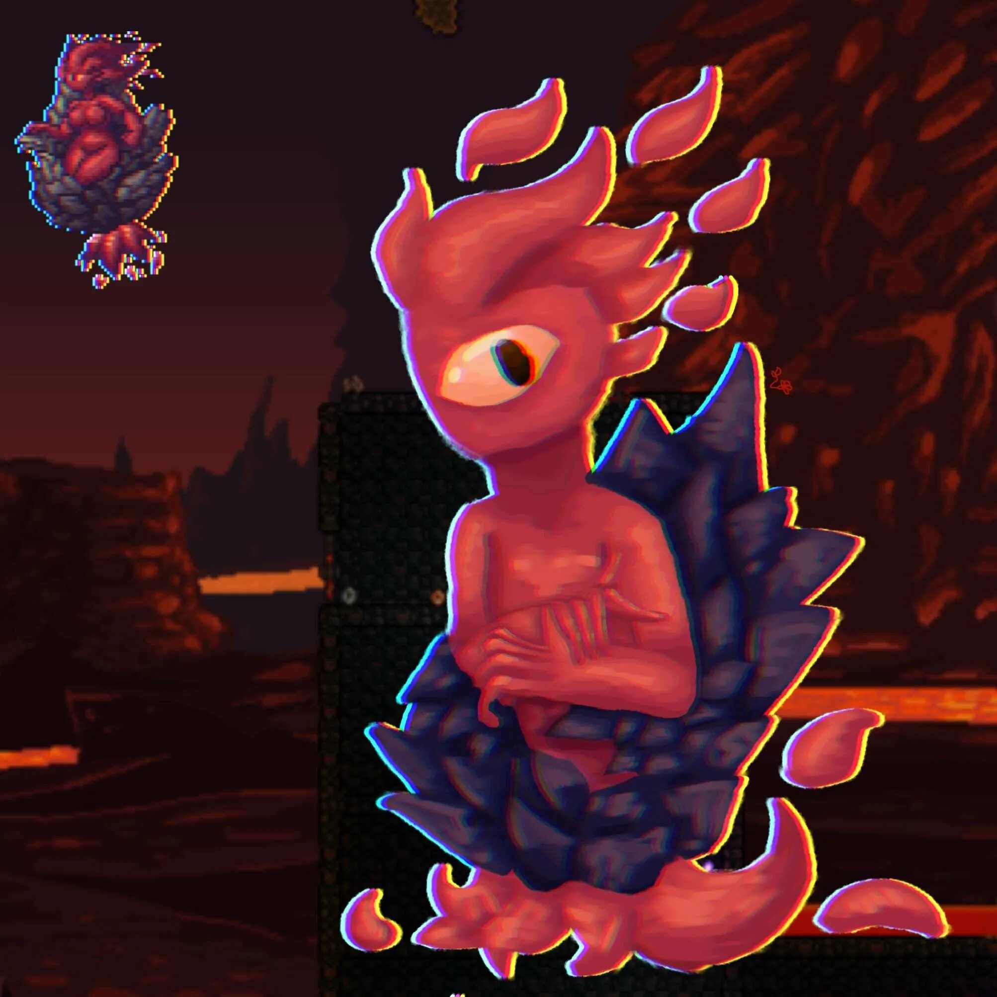 Террария вики каламити. Brimstone elemental terraria. terraria calamity brimstone elemental. terraria каламити. бримстоун элементаль террария.