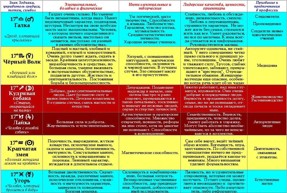 17 ноября характеристика