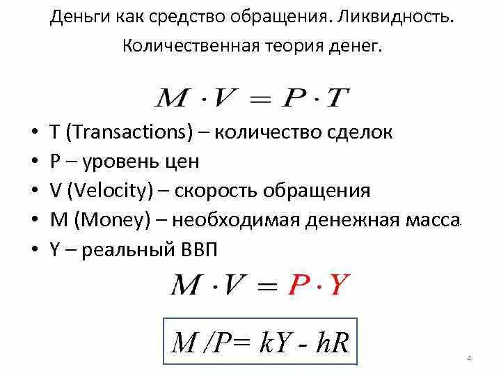Согласно количественной теории денег общий уровень цен. Количественная теория денег. количественная теория денег формула. уравнение количественной теории денег. основные положения количественной теории денег.