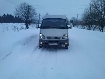 Противотуманки в бампер газель