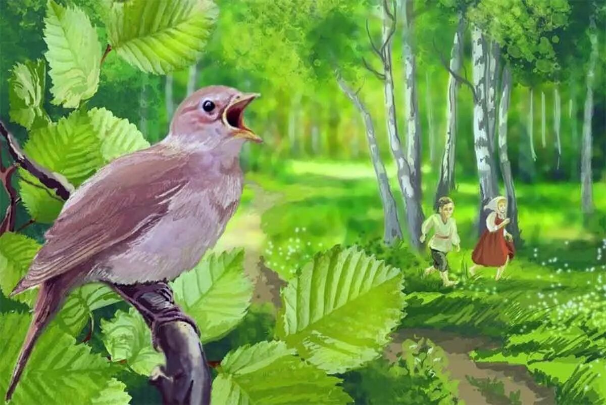 Соловей поет. Соловей картины художников. В роще моей пел соловей. Соловьи прилетели. В роще моей пел соловей.