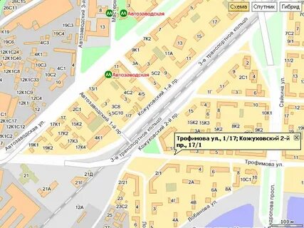 Автозаводская москва на карте