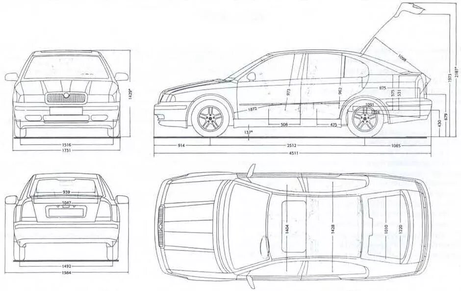 Skoda octavia габаритные размеры