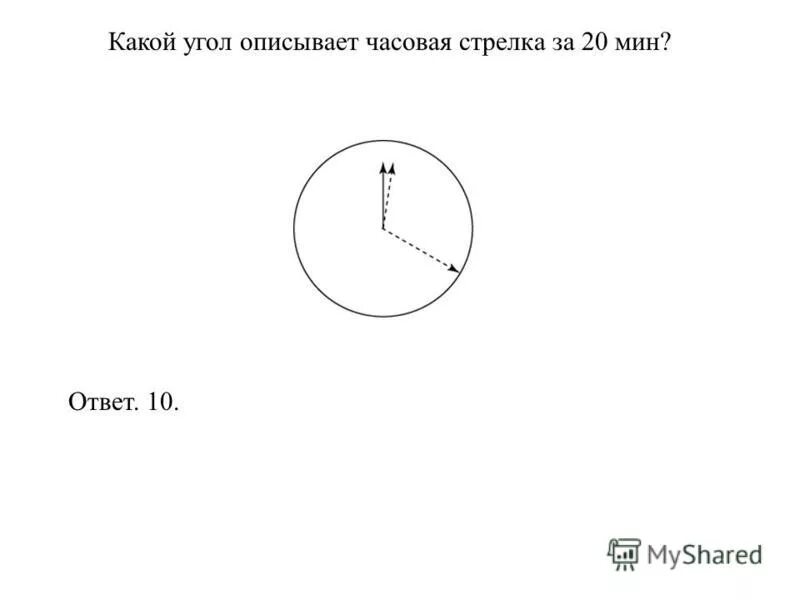 Какой угол описывает стрелка. Описанный угол это какой. Какой угол в градусах описывает часовая стрелка за 4. 1/4 По часовой стрелке какой угол.