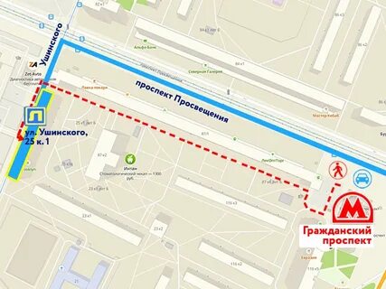 Карта спб метро гражданский