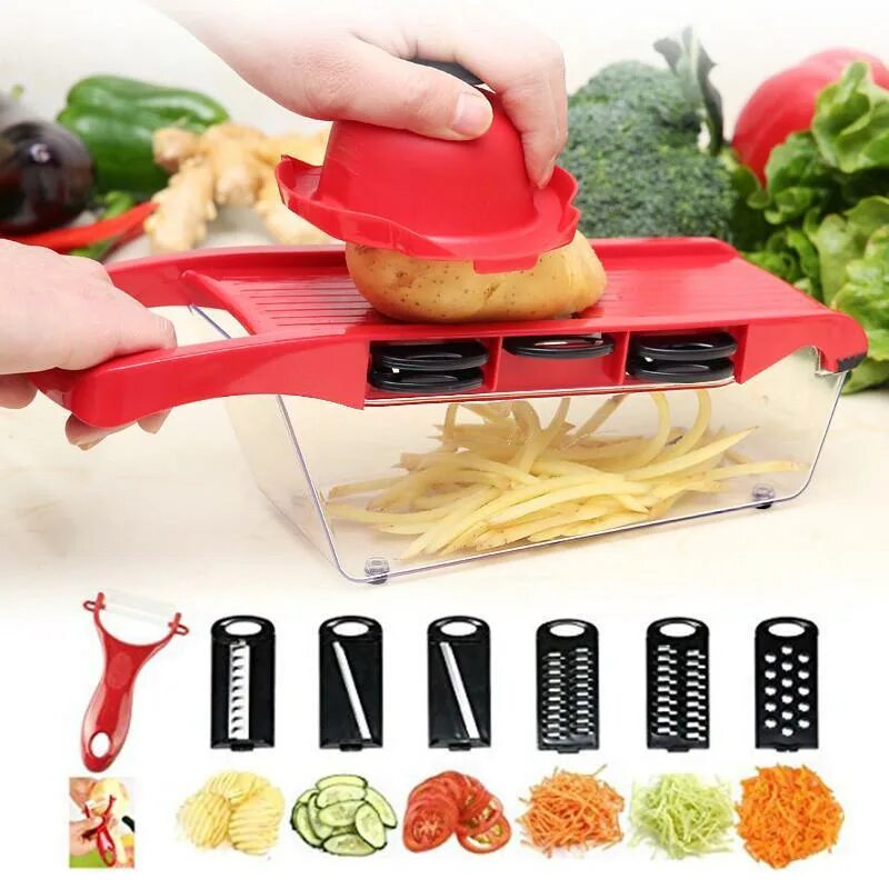 Овощерезка Mandoline Slicer 6 in 1 c контейнером. Универсальная терка-слайсер Mandoline Slicer 6 in 1. Терка-овощерезка Mandoline Slicer 6 в 1 c контейнером. Мандолина Slicer овощерезка.