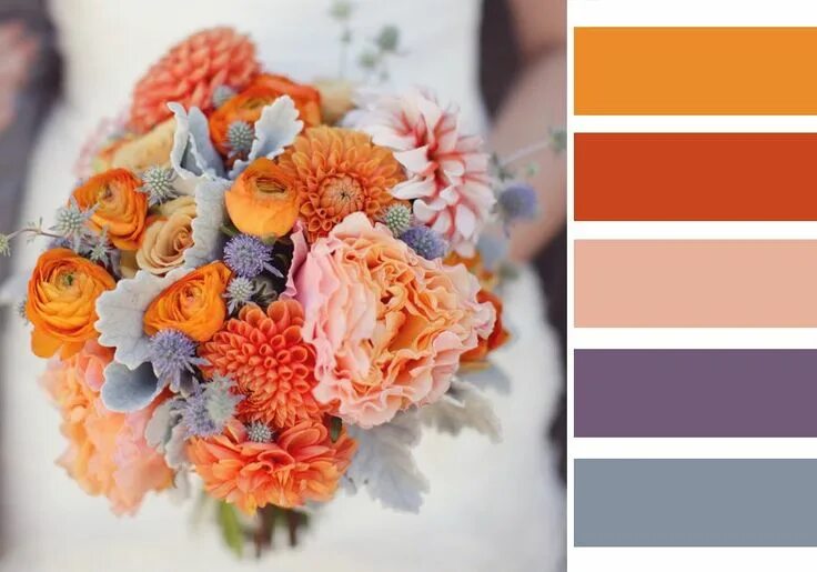 Сочетание цветов оранжевый с каким Оранжевое платье  Combinacion colores ropa, Como combinar colore