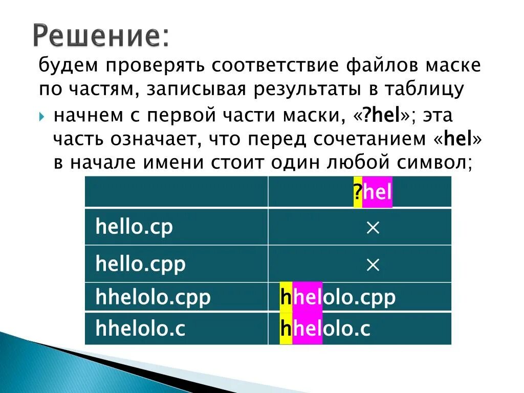 Найти файлы по маске. Маска файла таблица. Определите какое из указанных имен файлов удовлетворяет маске hel. Задачи на маску файлов. Определить какое из имен файлов удовлетворяет маске определить.