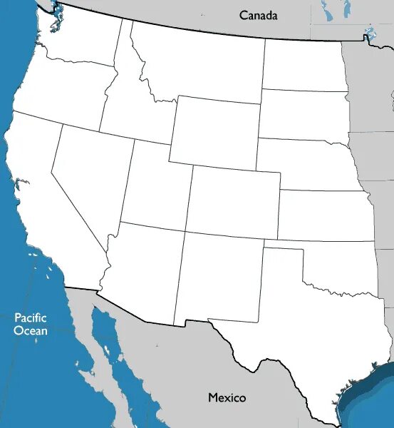 Запад США карта. Карта США со Штатами. Штаты Западного побережья США. Запад Америки на карте. Western states