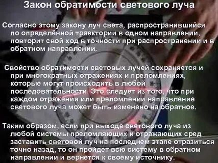 Обратимость световых лучей