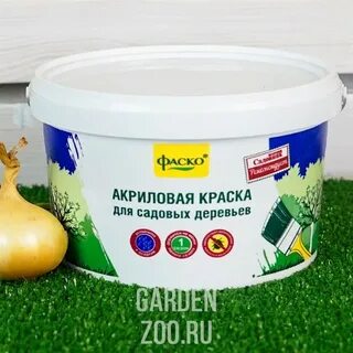 Белим деревья акриловой краской
