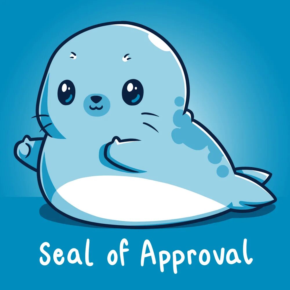 T me approved cc. Милый тюлень. Seal of approval. Тюлений Стикеры. Нерпа Стикеры.