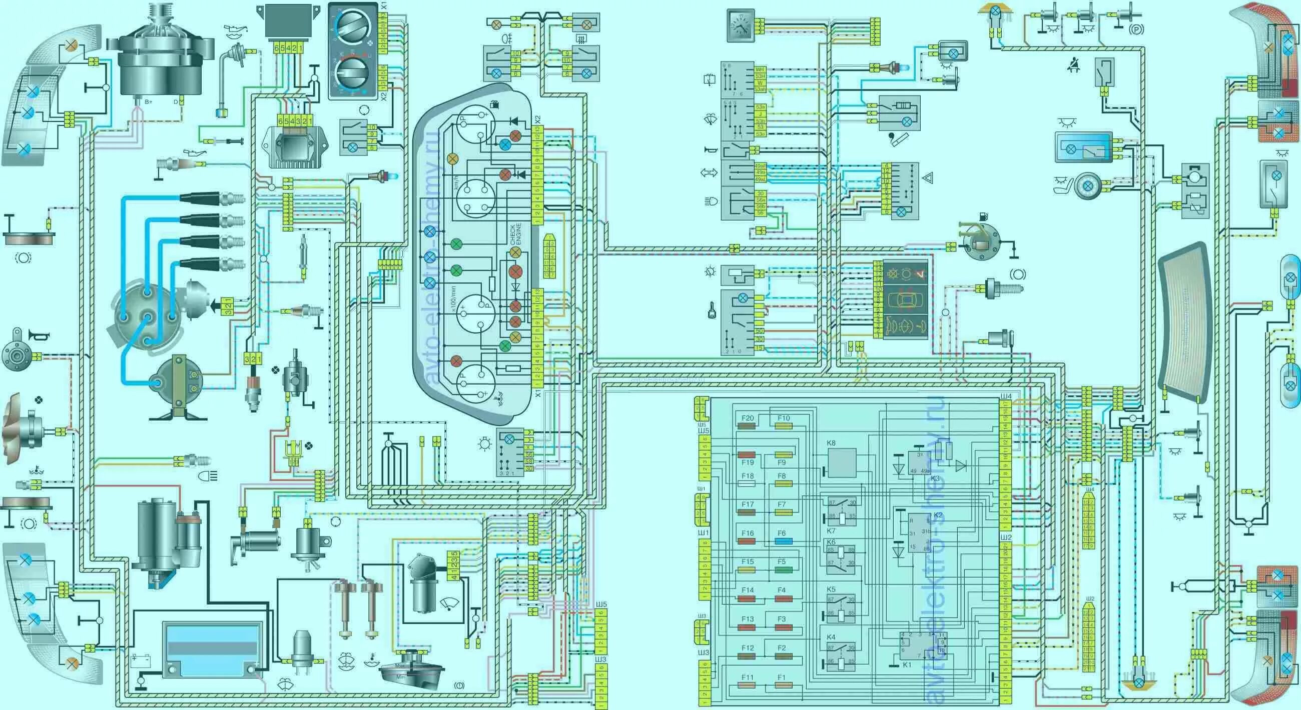 Электропроводка 2110. Схема электрооборудования 2110 инжектор. Схема электропроводки ВАЗ 2110 16 клапанов. Электрическая схема ВАЗ 2110 инжектор. Электросхемы автомобилей ВАЗ 2110.