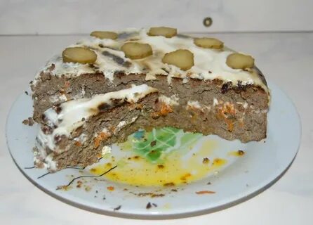 Торт из печени с майонезом