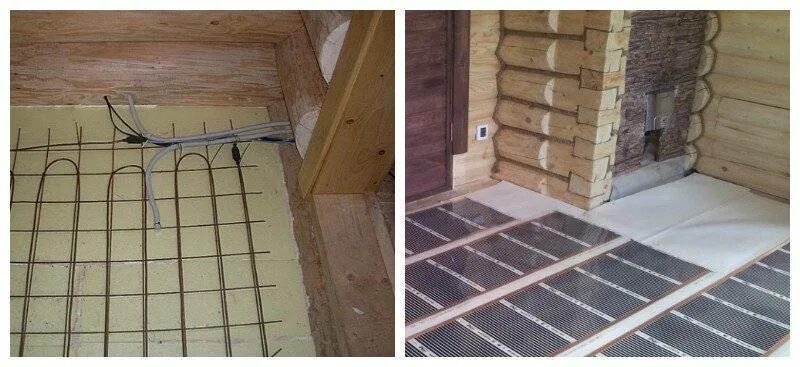 Электрический пол в предбаннике. Теплый пол в бане. Теплый пол в бане электро. Теплый пол в деревянном доме. Электрический пол в предбаннике.