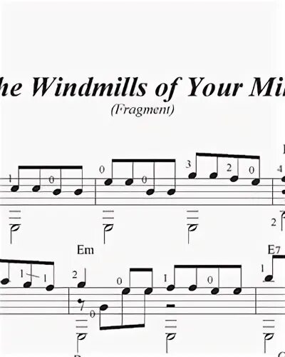 The windmills of your mind песня