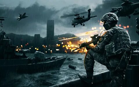Популярные заставки и фоны Battlefield 4 на компьютер.