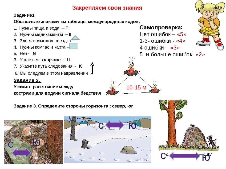 Проверочная ориентирование на местности