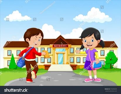 My sister to school every day walk
