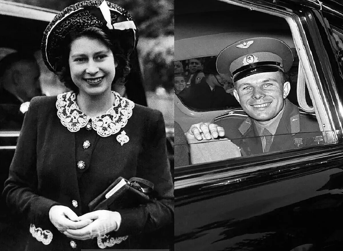 British Queen Elizabeth II with the Apollo 11 astronauts at Buckingham Palace in