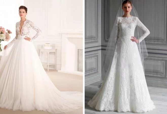 Купить Vestido de Noiva/Свадебные платья с длинными рукавами 2019, Кружевное Сва
