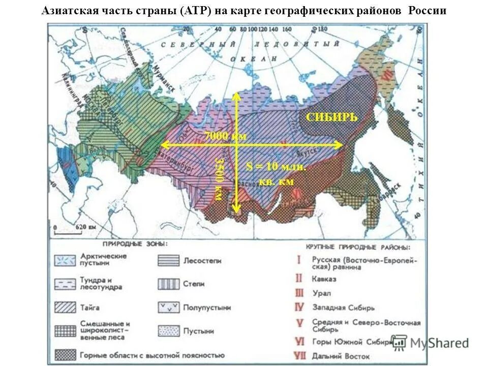 Выберите географические районы азиатской части россии