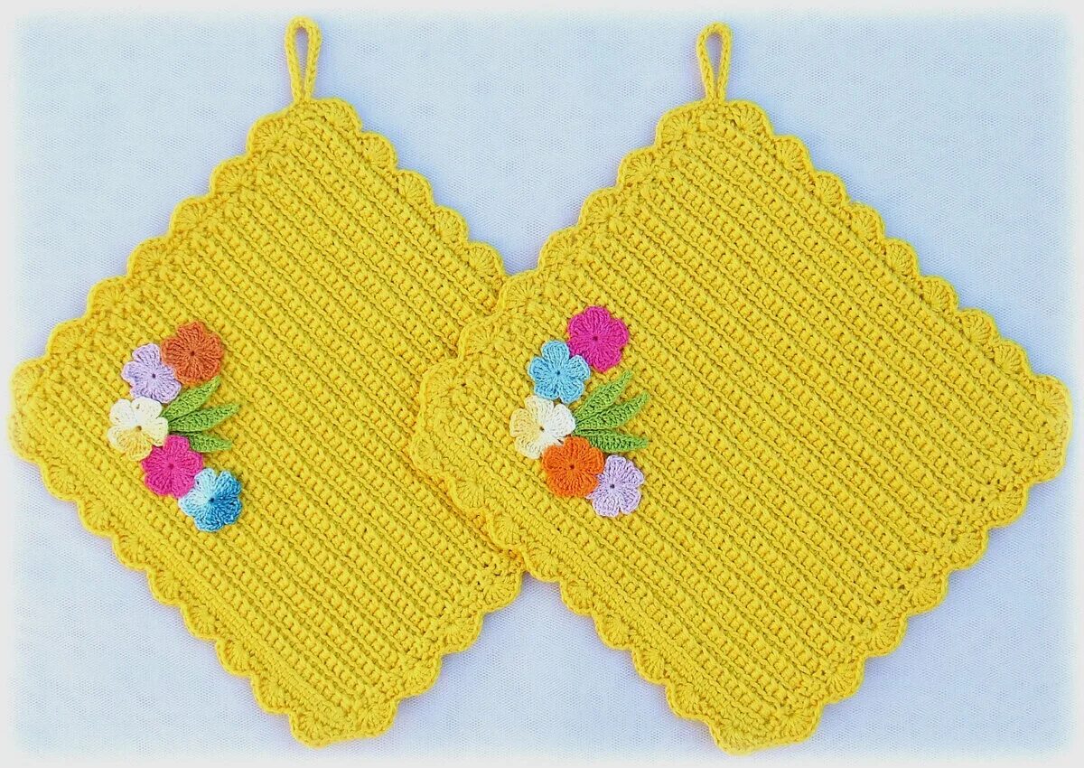 Вязаные кухонные прихватки. Прихватки крючком. Декоративные вязаные прихватки. Вязаные прихватки для кухни. Как связать прихватки.
