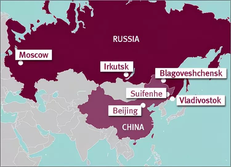 Китай граничит с рф. Карта России и Китая. Граница России и Китая. Граница Китая и России на карте.