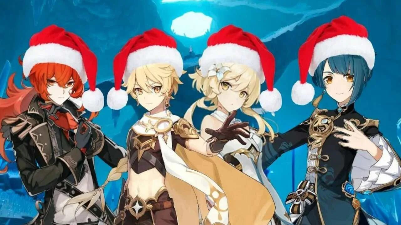 Что дают в геншине на новый год. Новогодние арты с барбарой геншин. Геншин christmas. Yao yao геншин. Геншин импакт новый год.