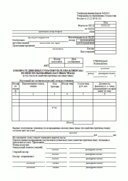 Акт о возврате денежных средств покупателю образец заполнения. Км-3 акт о возврате денежных сумм покупателям клиентам. Акт км-3 образец заполнения. Образец заполнения акта о возврате денежных средств по форме км-3. Км 3 образец