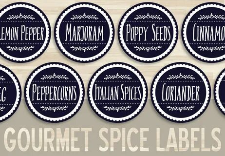 Round Spice Labels Printable