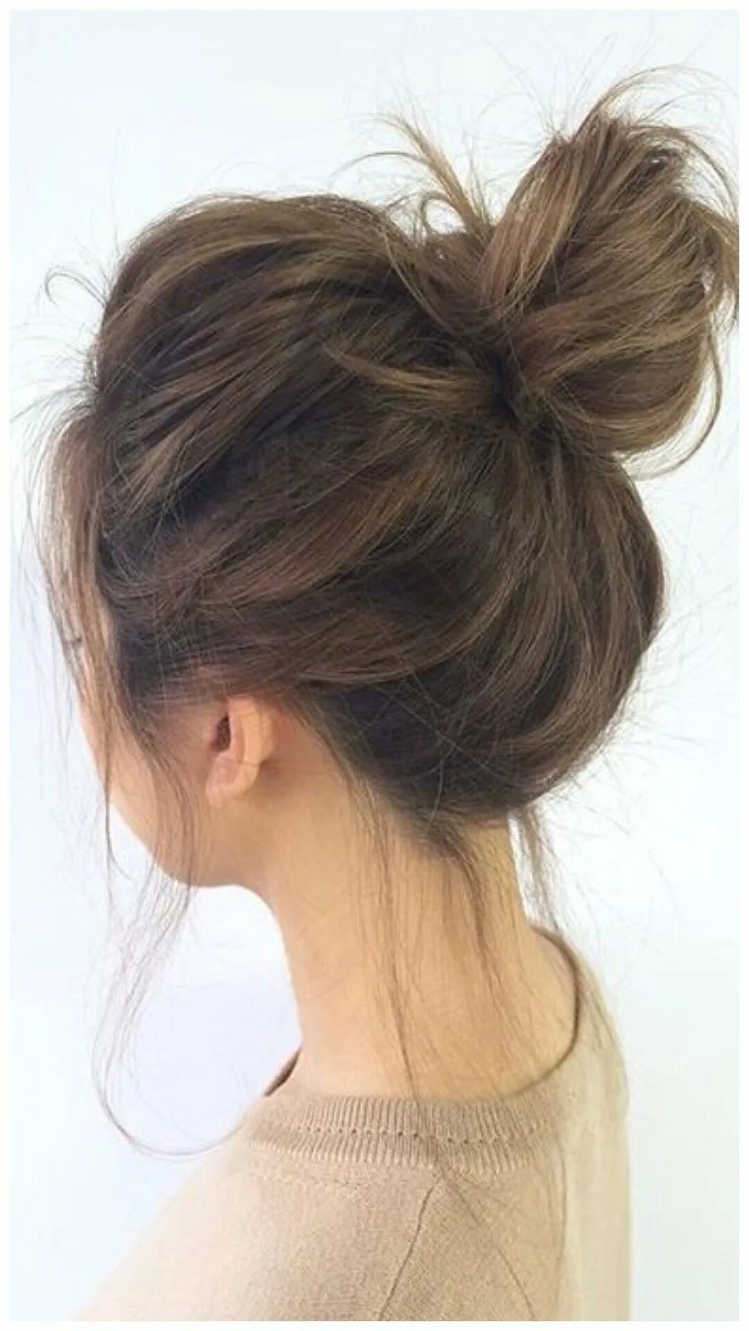 Пучок Элисон Рэй. Прическа messy bun. Красивый пучок на голове. Неаккуратный пучок