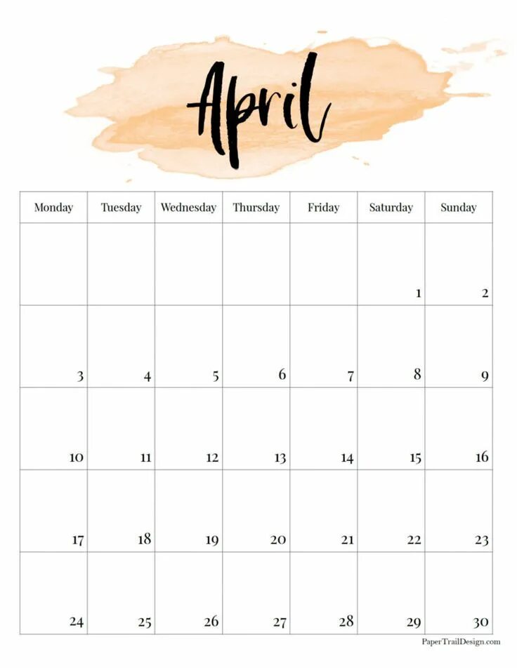 Календарь апрель 2025 распечатать а4 Printable April 2019 Planner Desk Calendar #April #April2019 #April2019Calendar