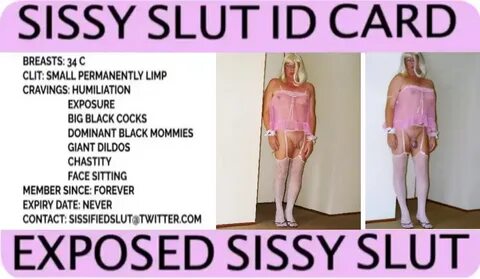 sissy slut ID card.