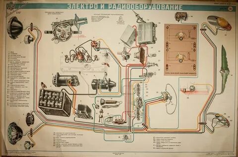 Электросхема мтз 80 с маленькой кабиной цветная