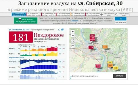 Качество воздуха в москве в реальном времени
