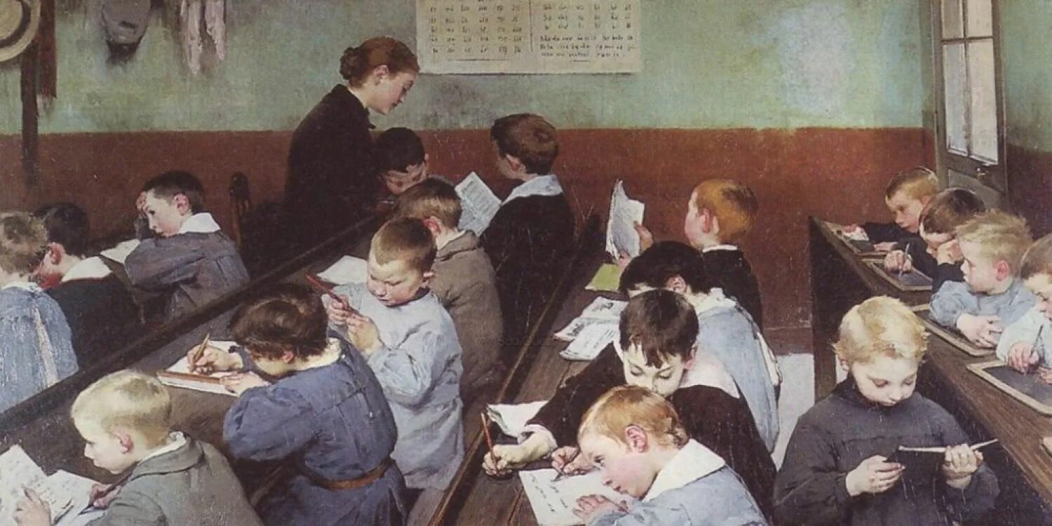 Века урок без. Картины про школу. Советская школа в живописи. Картина школьники. Советские картины о школе.