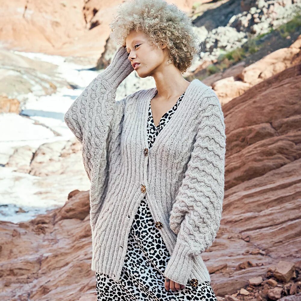 вязаный бомбер.