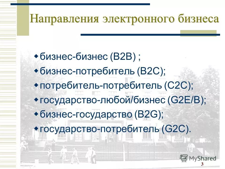 Направления электронной коммерции. Основные понятия: электронный бизнес и электронная коммерция. Типы электронной коммерции. Направления электронной коммерции. Направления электронной коммерции.