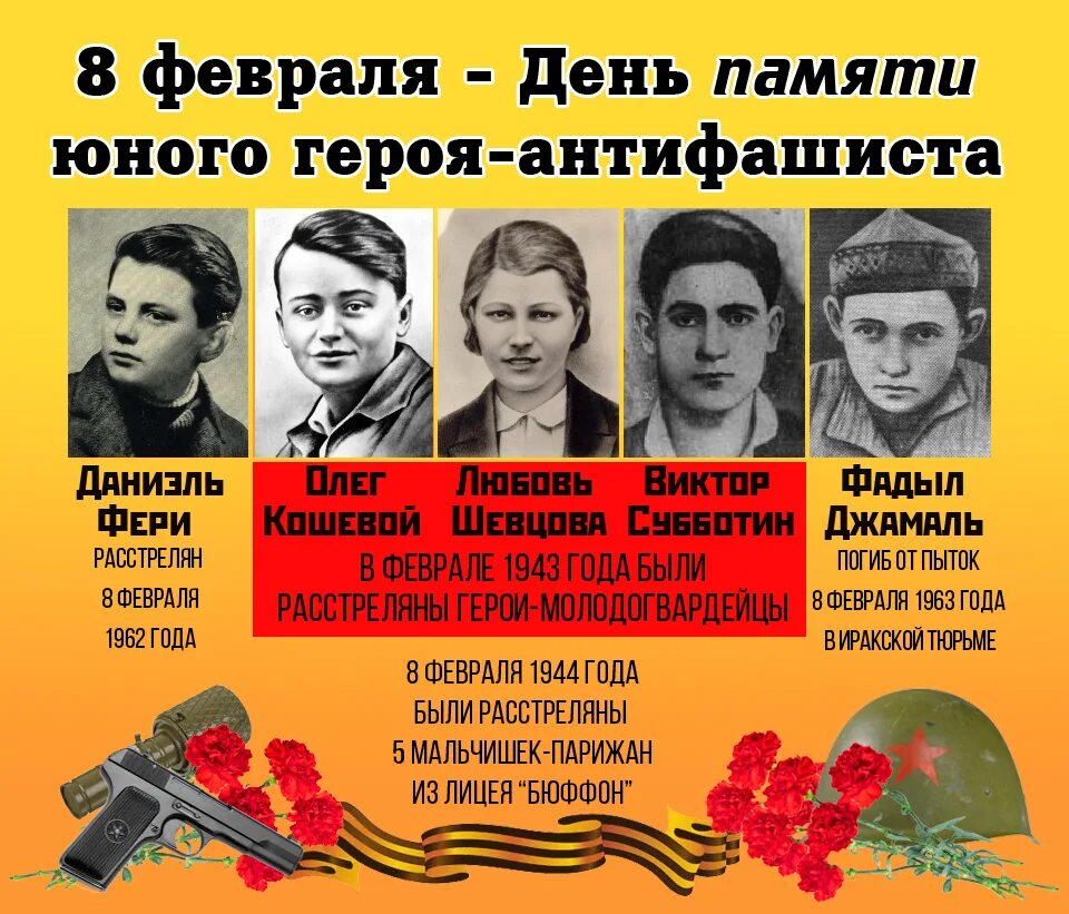 День памяти юного героя-антифашиста. 8 февраля день юного героя антифашиста классный час. Юные герои антифашисты. День героя антифашиста. Посвященная международному дню юного героя антифашиста.