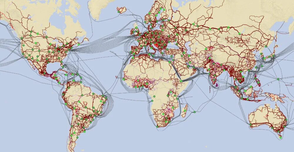 Кабели интернета в мире. Карта интернета. Оптоволоконные кабели в мире карта.