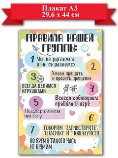 Плакат правила в школе