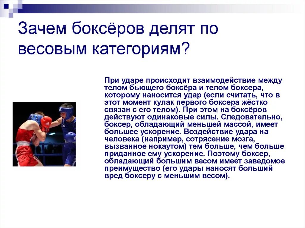 Почему наносят удары сегодня. Почему боксеров делят по весовым категориям. Боксеры по весовым категориям. Модельная характеристика боксера. Весовые категории боксеров.