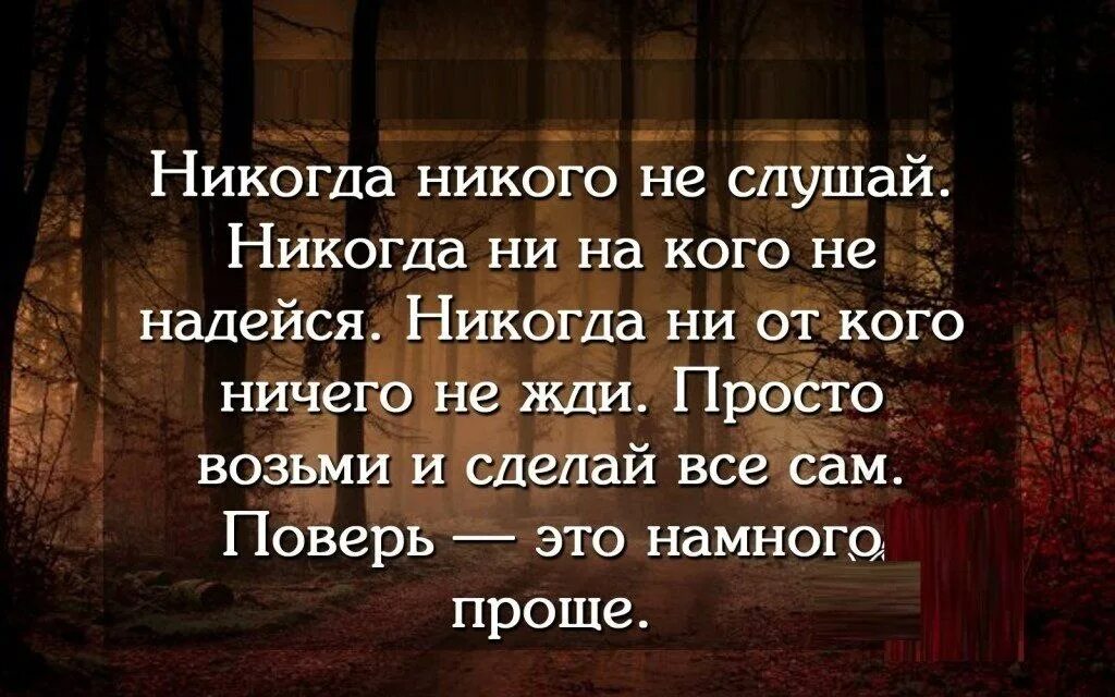 Высказывания ни. Ни от кого ничего не жди цитаты. Никогда ничего не жди от людей. Никогда ни от кого ничего не жди. Не надейся ни на кого цитата.