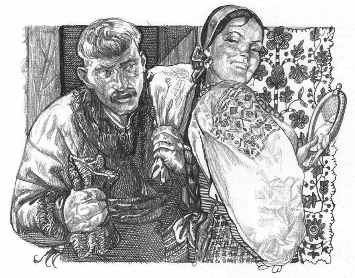 Рассмотрите иллюстрации к произведениям гоголя. Иллюстрации Якутович Гоголь.